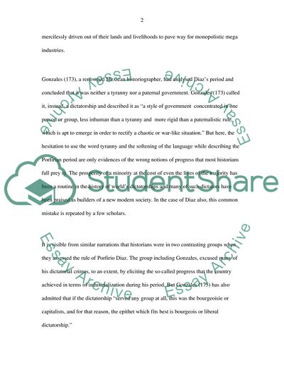 The Porfirian and the Context of the Mexican Revolution