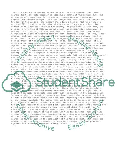 English Narrative Essay Topics Proposal Argument Essay Examples also Literary Essay Change And Change Management At Sony Essay Example Topics Buy Essays For College