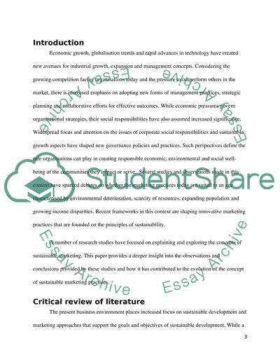 Explaining and Exploring the Concepts of Sustainability Marketing
