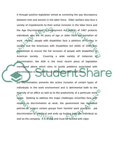 Discrimination in the Labor Force