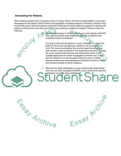 Advocating for Patients