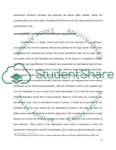 Accountability of the United Nations