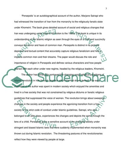 Role and Importance of Religion in Persepolis and How it Impacts Peoples Behavior