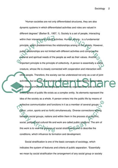 The Process of Social Stratification