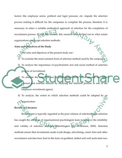 Recruitment and Selection