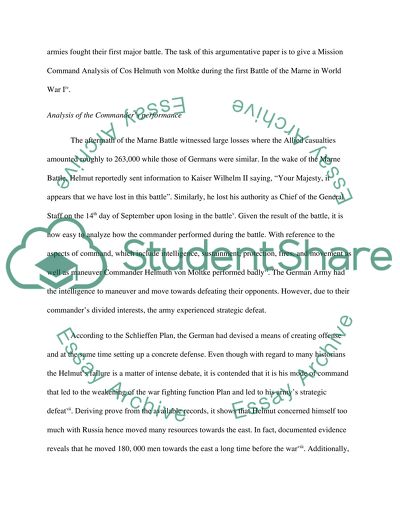Mission Command Analysis: The Battle of the Marne