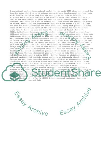 International market unit one DB