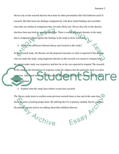 Child Acute Care - Tanya Strivers