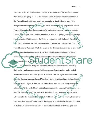 The Battle of Yorktown