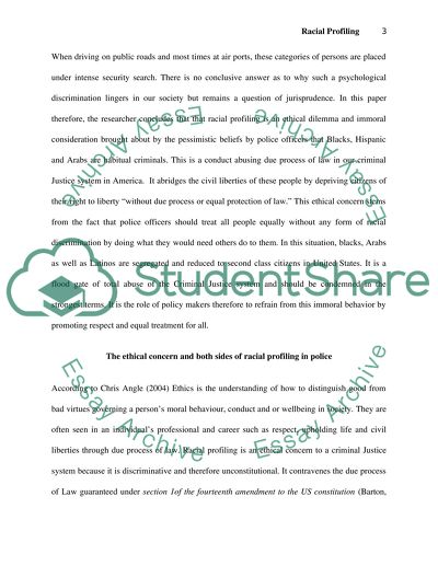 Racial Profiling in Police Work