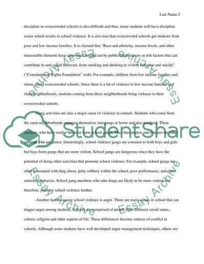 Causes of School Violence