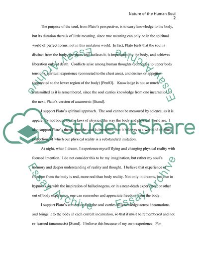 The Nature of the Human Soul