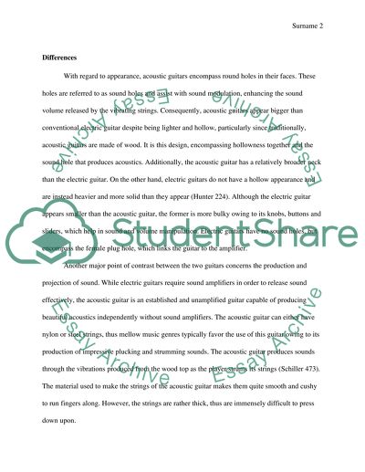 Dont Fret, Just Strum: A Comparison and Contrast of the Electric and Acoustic Guitar