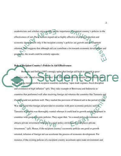 International Financial Institutions: Governmental Policies and Aid Effectiveness