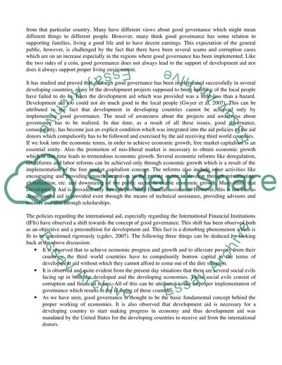 The Benefits Of The Development Aid