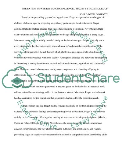 Piagets Stage Model of Child Development