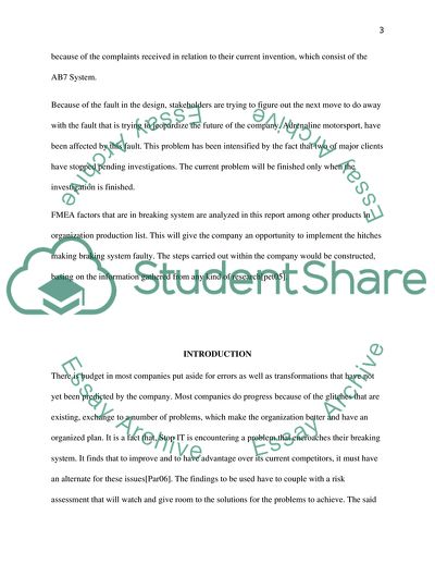 Problem Identification and Quality Improvement at Stop It Limited