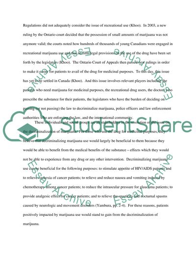 Would the decriminalization of marijuana have a net positive or negative impact on Canadian society