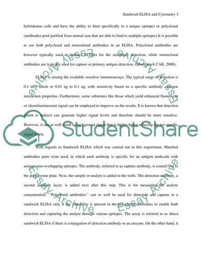 Immunology - Flow Cytometry and Enzyme Immunoassay