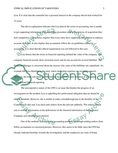 Ethical Implications of Takeovers