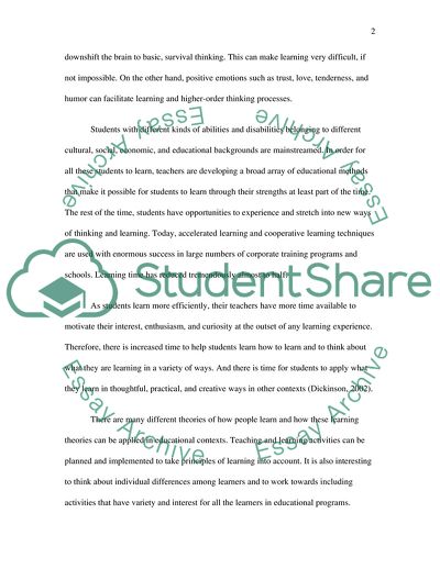 Teaching and Learning Theories