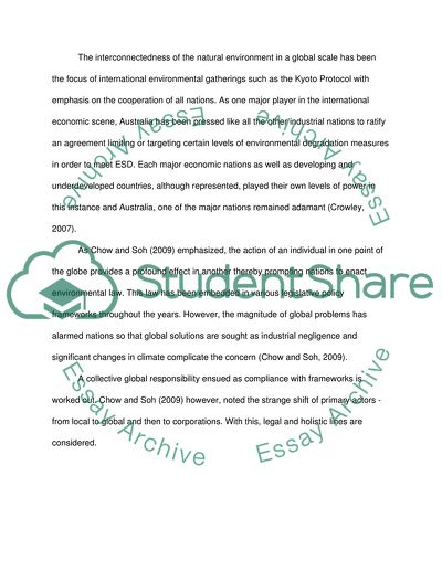 Ecologically Sustainable Development and the Australian Court