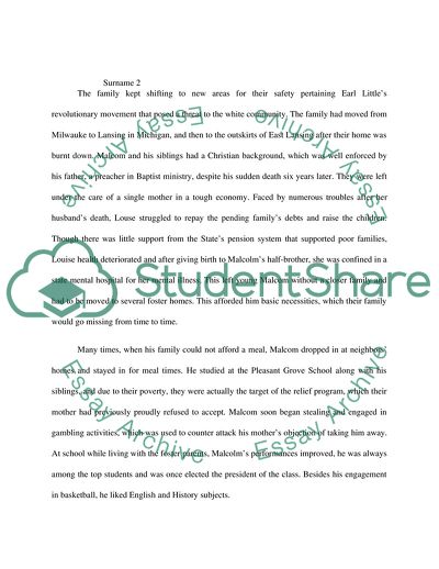 The Biography of Malcom X