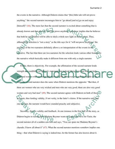 Answers to Questions This is Not a Story by Denis Diderot