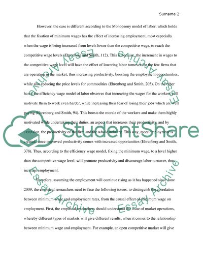 Economic Effects of Minimum Wage Fixation