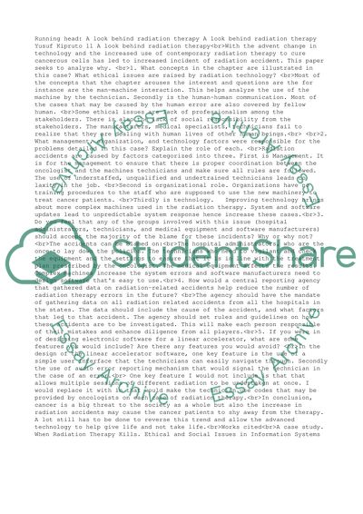 A Look Behind Radiation Therapy