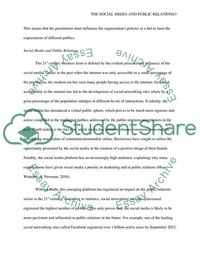 Social Media and Public Relations