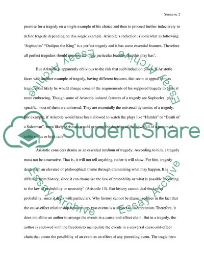 A Critique of Aristotles Theory of Tragedy