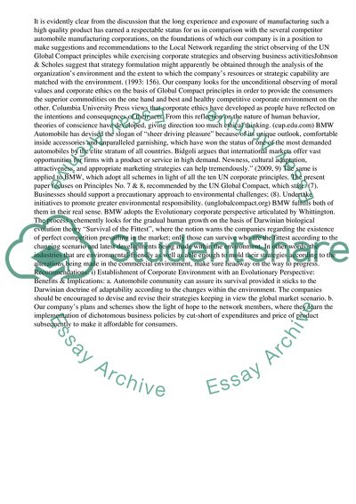 BMW and UN Global Compact Principles