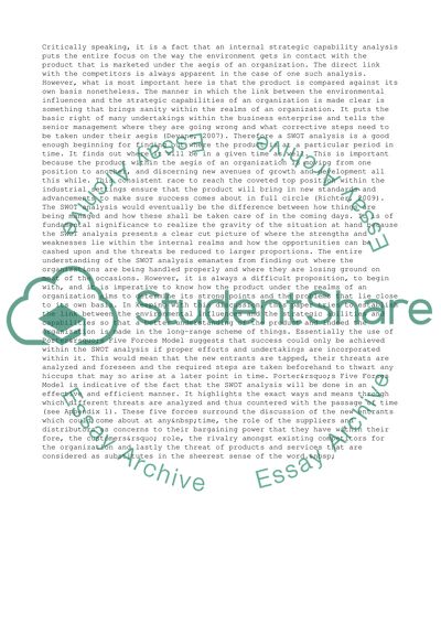 The Environmental Influences and the Strategic Capabilities of an Organization
