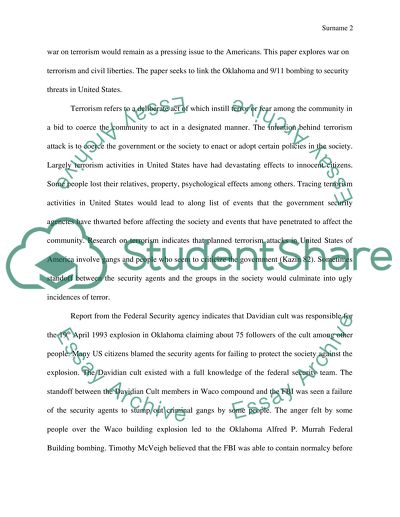 War on Terrorism and Civil Liberties of the US Citizens