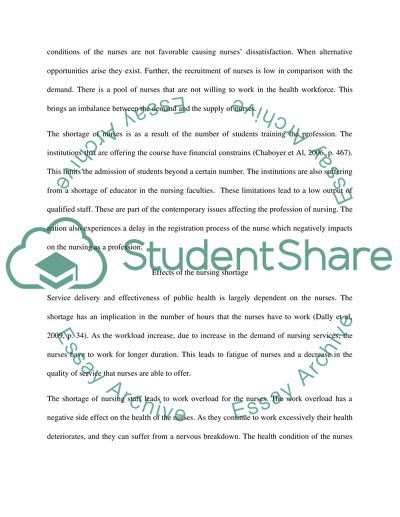 Nursing Issues in Australia - Staff Shortage