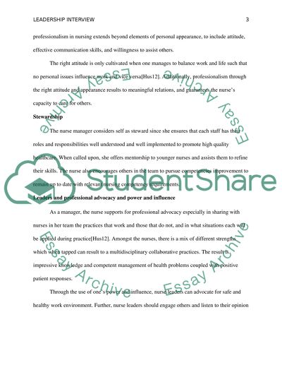 Professional Identity and Stewardship - Part II: Leadership Interview