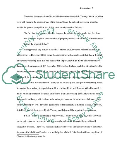 Insolvency of the Law Problem: Law of Succession