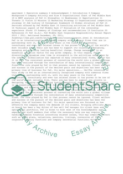 Pwc summer internship image