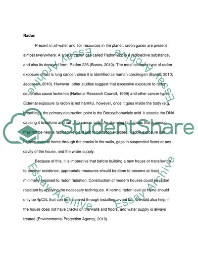 Noise Control Radon UV-Radiation