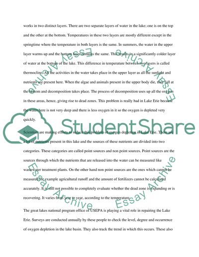 Pollution and Lake Erie