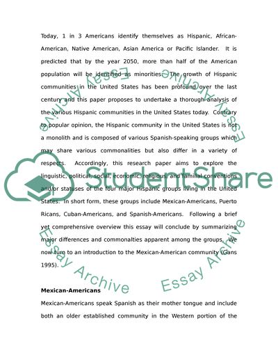 Hispanic American Diversity