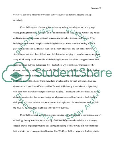 Cyber Bullying Issue