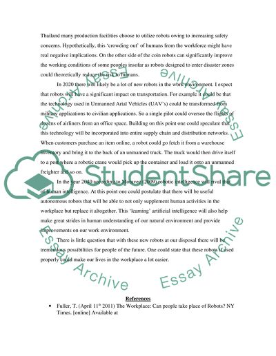 Robots at the workplace