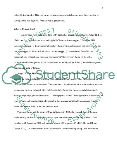 How Does Gender Bias Negatively Impact the Role of Men in Nursing