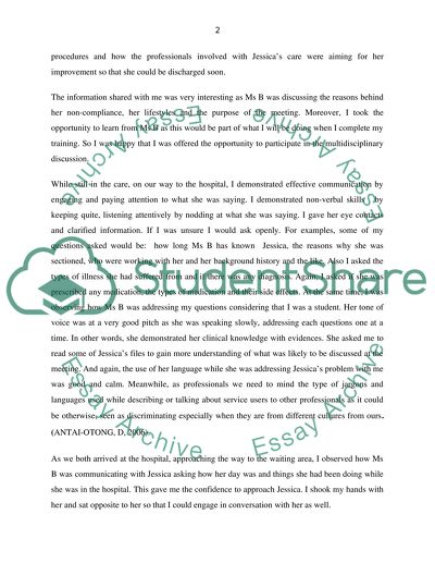 patient care essay