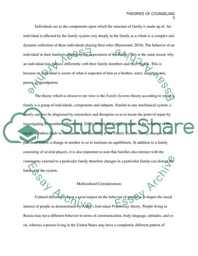 Theories of Counseling