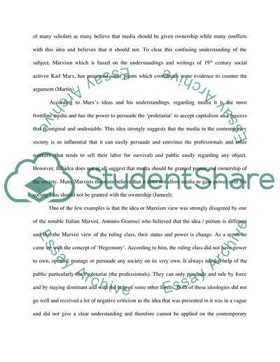 Hegemonic View of Media Power in Society