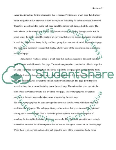 Usability study on a web page UML