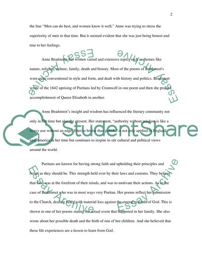 Anne Bradstreet and Her Poetry